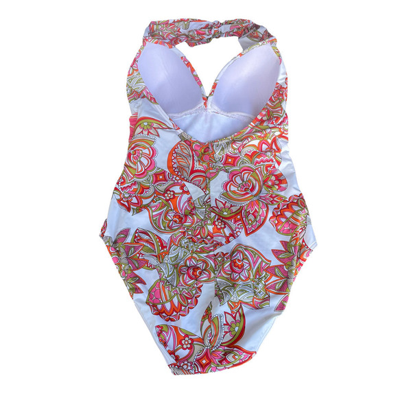 Opera One-Piece Paisley/Floral Print Halter Swimsuit - Size 8 - C-Cup - Picture 10 of 11
